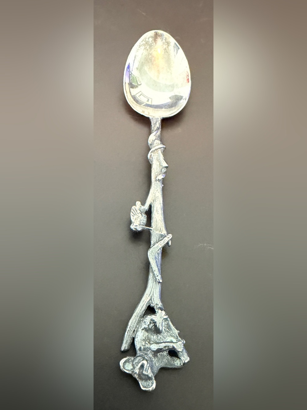 Vintage Australian Souvenir Spoon with a koala on a branch handle crafted (EPNS)